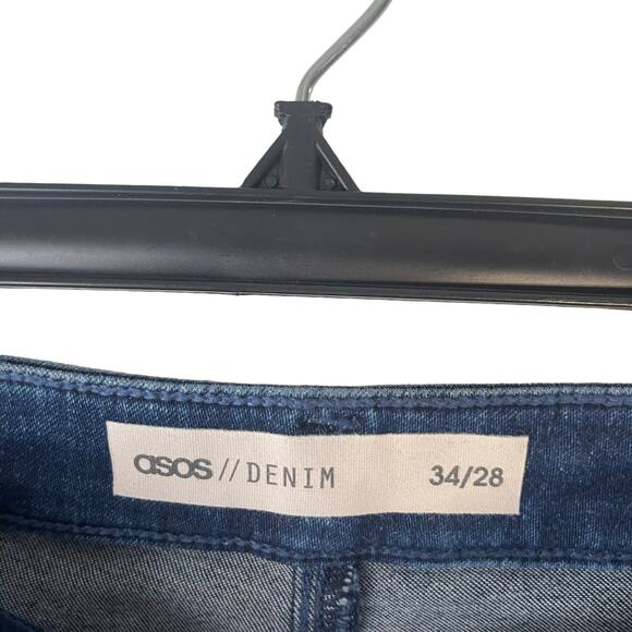 ASOS Denim Women's Plus Size 34/28 High Rise Dark Wash Cropped Jeans - Picture 6 of 10